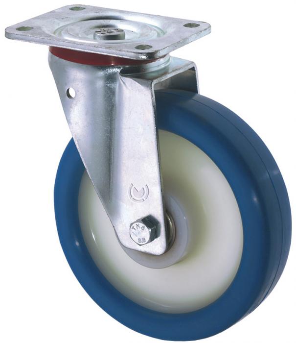 Drejeligt hjul - polyuretanhjul - hjul Ø 80 til 250 mm - konstruktionshøjde 108 til 297 mm - bæreevne 150 til 700 kg