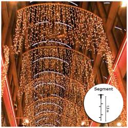 Lichtervorhang 2 m - "DRAPE LITE®" - Form Vorhang 150 - 300 LEDs - für Außenbereich