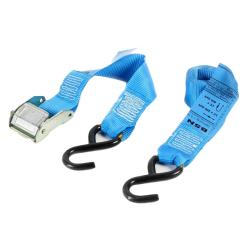 Lashing strap - tensile force 200 daN - 50 mm wide - two parts - length 1,00 to 10,00 m - color blue or green