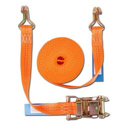 Lashing strap - two-piece - tensile force 1000 daN - 35 mm wide - length 1.0 to 10.0 m - various colors