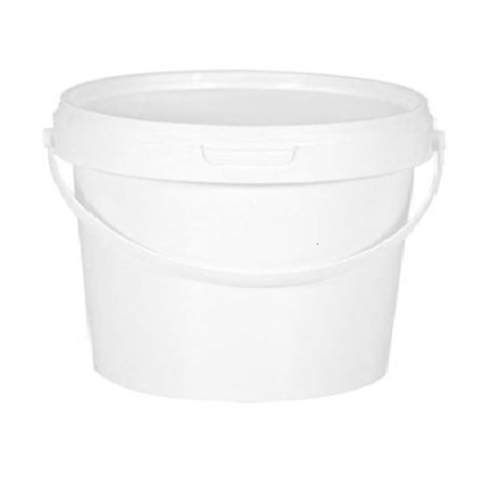 Plastic bucket - oval - volume 5.5 l - white - with lid - "Jokey"