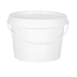 Plastic bucket - oval - volume 5.5 l - white - with lid - "Jokey"