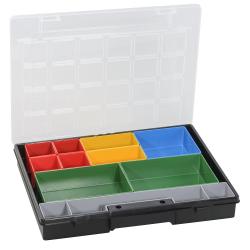 Assortment box Euro Plus Flex 37-10 - with 10 insert boxes - External dimensions (W x D x H) 370 x 295 x 55 mm