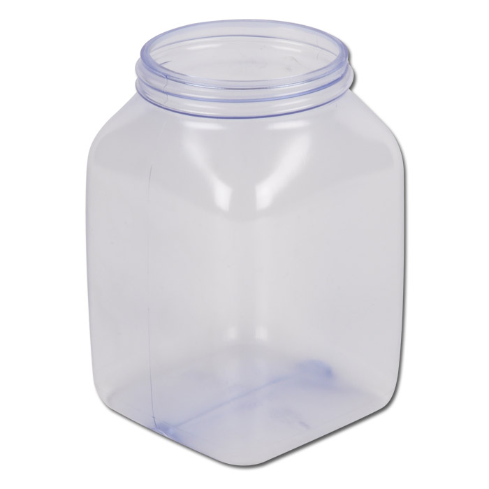 Wide-mouth containers series 310 PVC - square - transparently - without closure