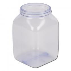 Weithalsbehälter Serie 310 PVC - vierkantig - transparent - ohne Verschluss