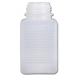 Bottiglie a collo largo serie 310 HDPE - quadrangolare senza tappo di chiusura