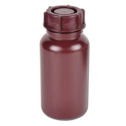 Wide-mouth bottles series 303 LDPE - brown - with closure