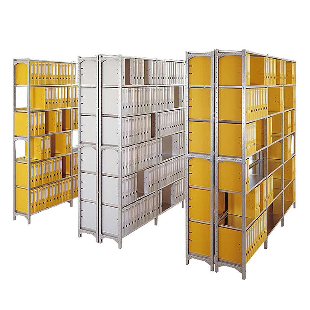 Shelf-Systems "Registra" - Double - Steel - Height 2600mm - 2x7 Shelves - Depth