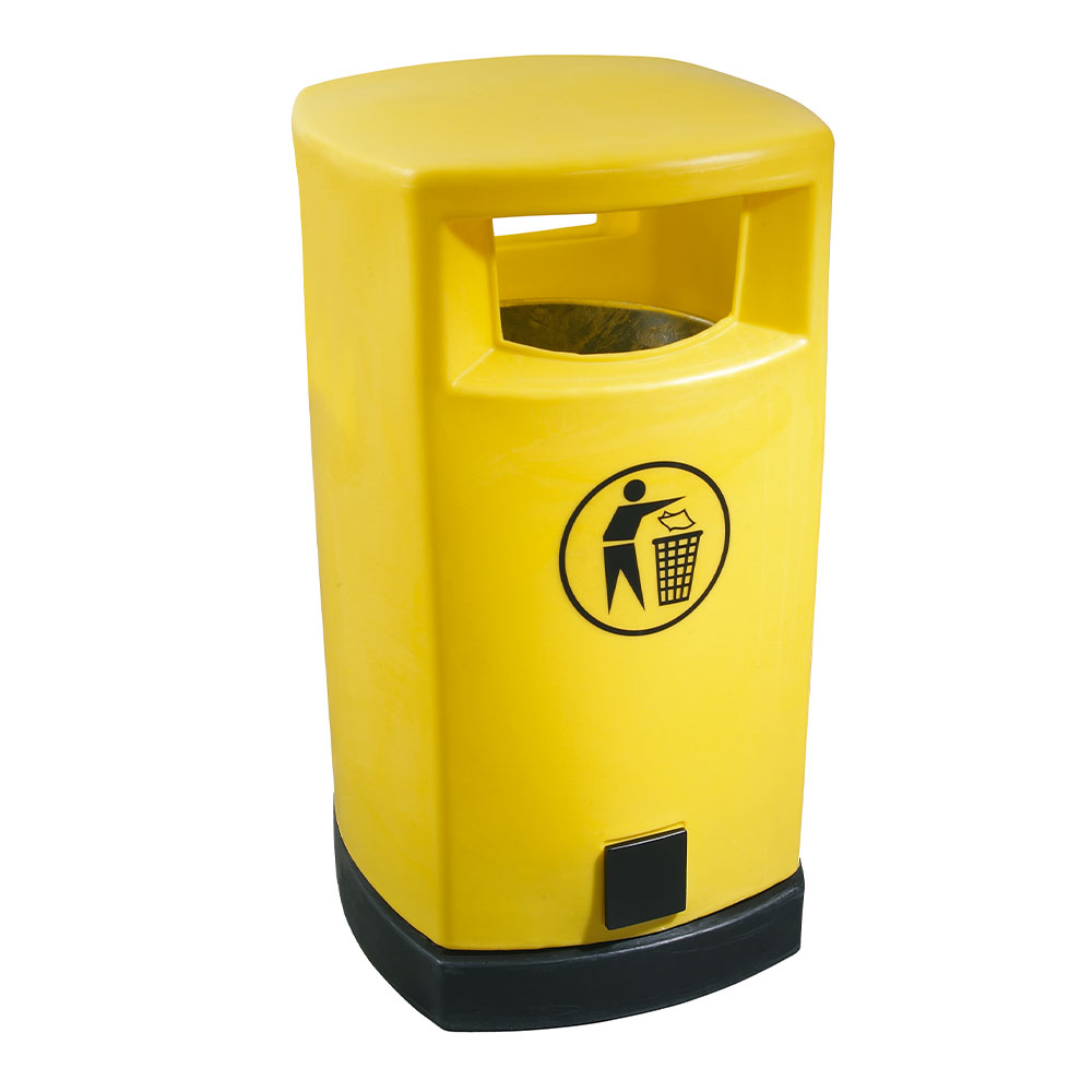 Trash Can - Volume 80 Or 120 - Yellow Color