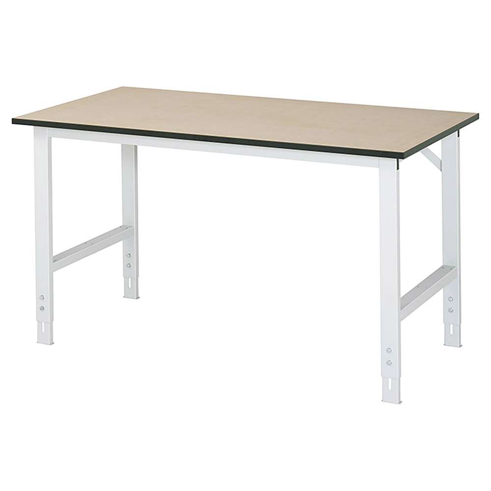 Work table with MDF - height adjustable 760-1080 mm - depth 800 mm - uniformally