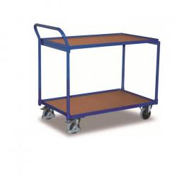 Tabel trolley VARIOFIT® - 2 eller 3 ramper - Kapacitet 250 kg - BxDxH 98x53x98 mm - Individuelt bremses eller EasySTOP® - Central bremse