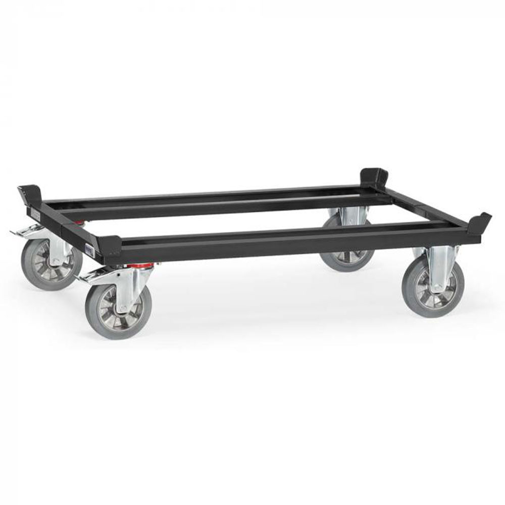 Palle chassis - til flade paller og netkasser - stål - bæreevne 750 til 1200 kg