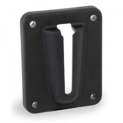 Wall clip "Skipper" - 100x80 mm - black - mounting with screw