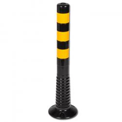 Borne de signalisation- en PUR - flexible - hauteur 750 mm - réfléchissant - jaune / noir