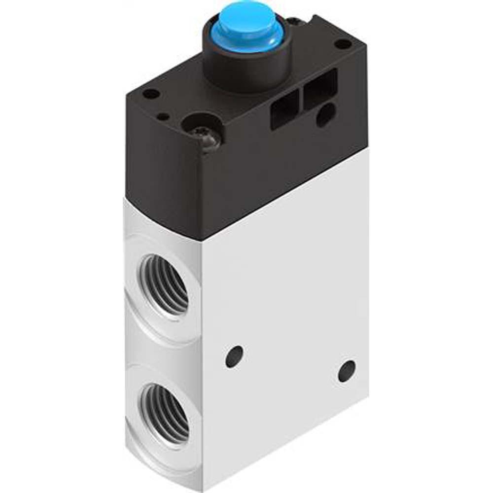 FESTO - VMEF-STC(Z)-M32 - Tappet valve - 3/2-way valve - aluminum housing - PN 10 bar - connection G 1/8" or G 1/4" - internal or external pilot air supply