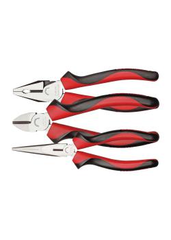 GEDORE red pliers set - Combination pliers, diagonal cutters and needle nose pliers