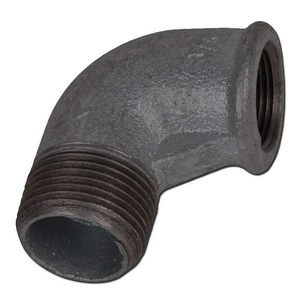 Malleable iron angle 90 ° type "92-A4" - F / M - 3 / 8 "to 1 ¼" - EN 10242 - gal
