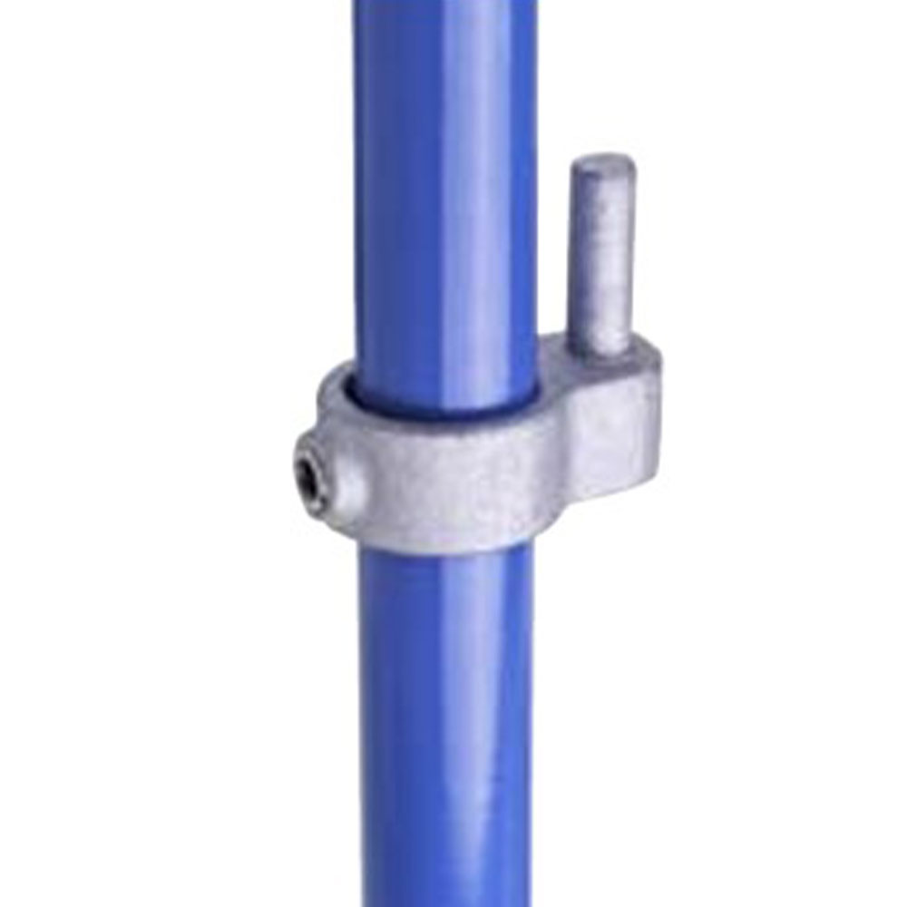 Złącze zawiasu "Normafix" - ocynkowane żeliwo ciągliwe - obciążenie do 1500 N/m - Ø 33,7 do 48,3 mm - cena za sztukę
