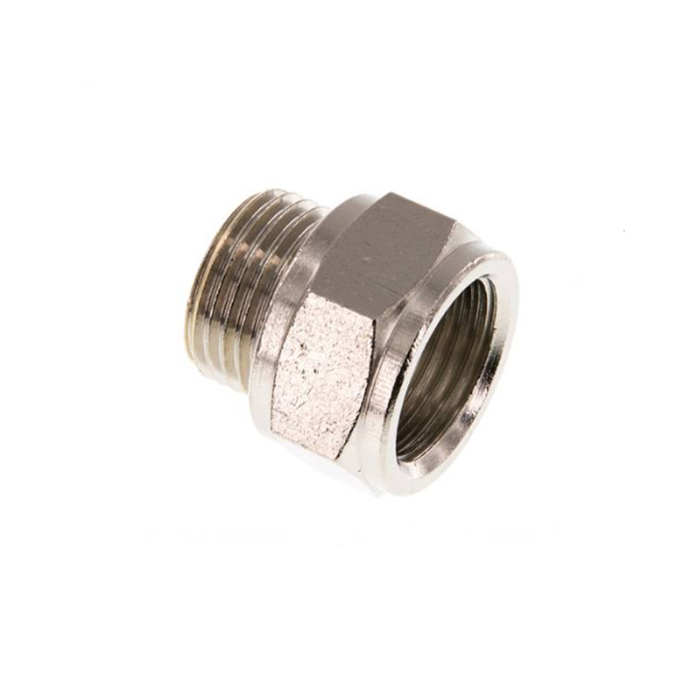 Thread extension - nickel-plated brass - cyl. Internal and external thread M5 to G 1/2 "- PN 16