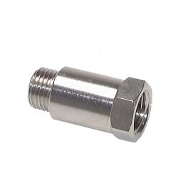 Thread extension - nickel-plated brass - cyl. Internal and external thread M5 to G 1/2 "- PN 16