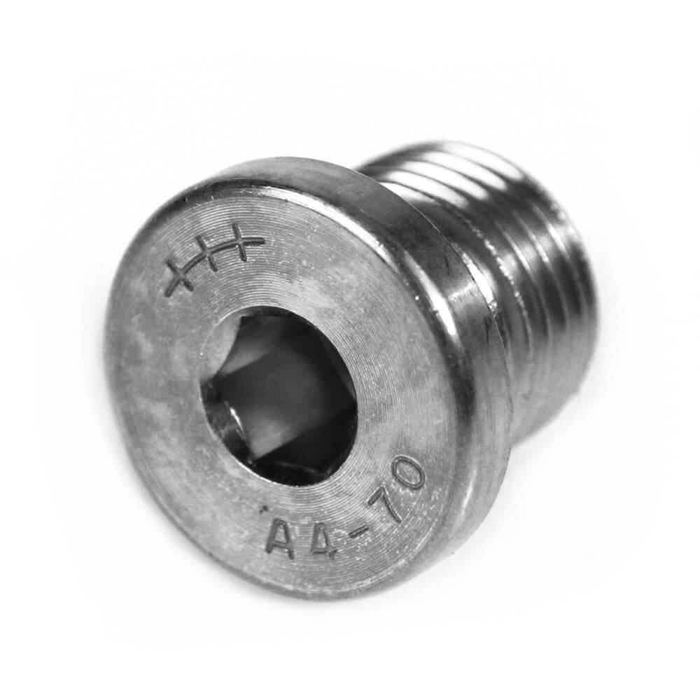 Bouchon d'étanchéité - en acier inoxydable V4A -  avec écrou hexagonal creux - sans O-ring - avec filetage cylindrique G 1/8" à G 2" - pression de service 40 bar