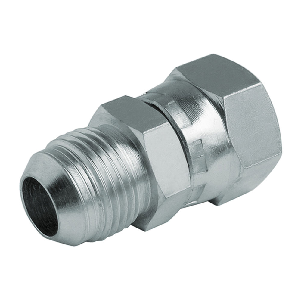 Connection screw connection - steel chrome-plated - AG and IG in union nut UNF 9/16 "to UN 1 7/8"
