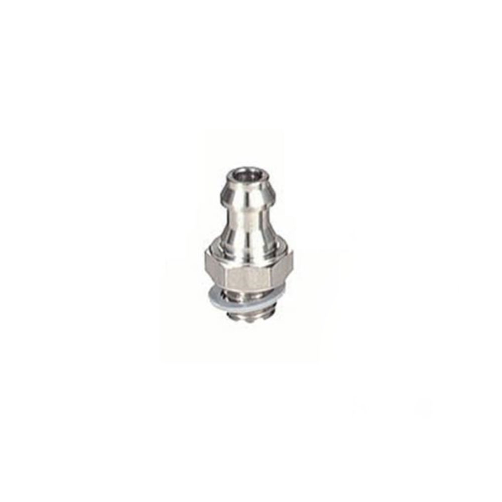 Miniature threaded connector - thread M5 - stainless steel - hose outer diameter 3.2 to 6 mm - with union nut - price per piece