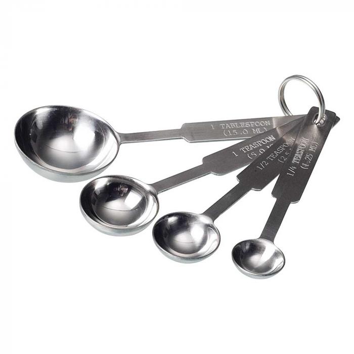 Set di cucchiai dosatori - acciaio inossidabile - 4 cucchiai