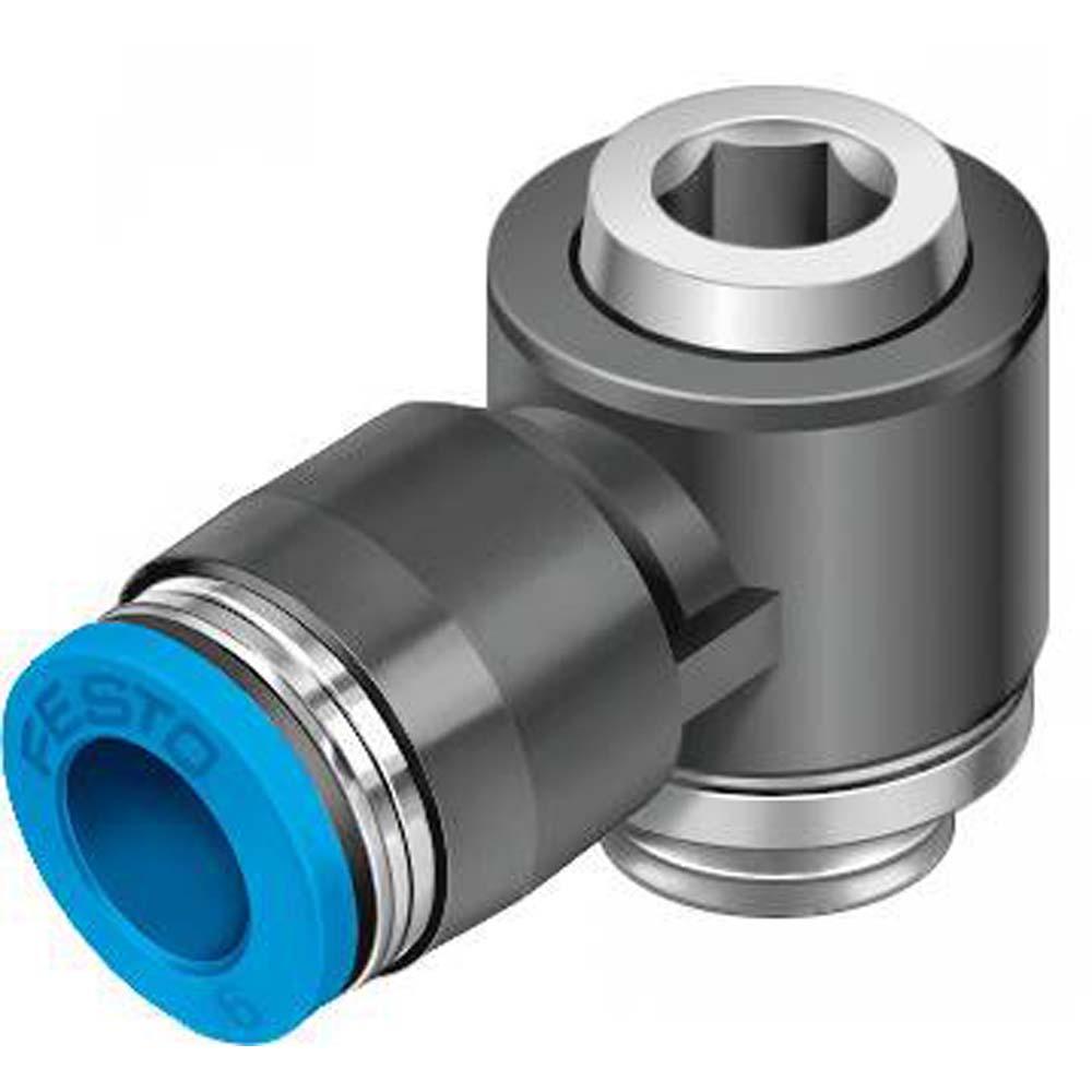 FESTO - QSLV - Push-in L-fitting - Standard size - Nominal size 3 to 6.9 mm - Pack of 1/10 pieces - Price per pack or piece