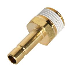 Stik KQ2N, lige - slange-Ø udvendig 8 mm, udvendigt gevind 3/8" - op til 10 bar - til indvendig gevind-stikkobling, med udvendig sekskant - PBT-hus