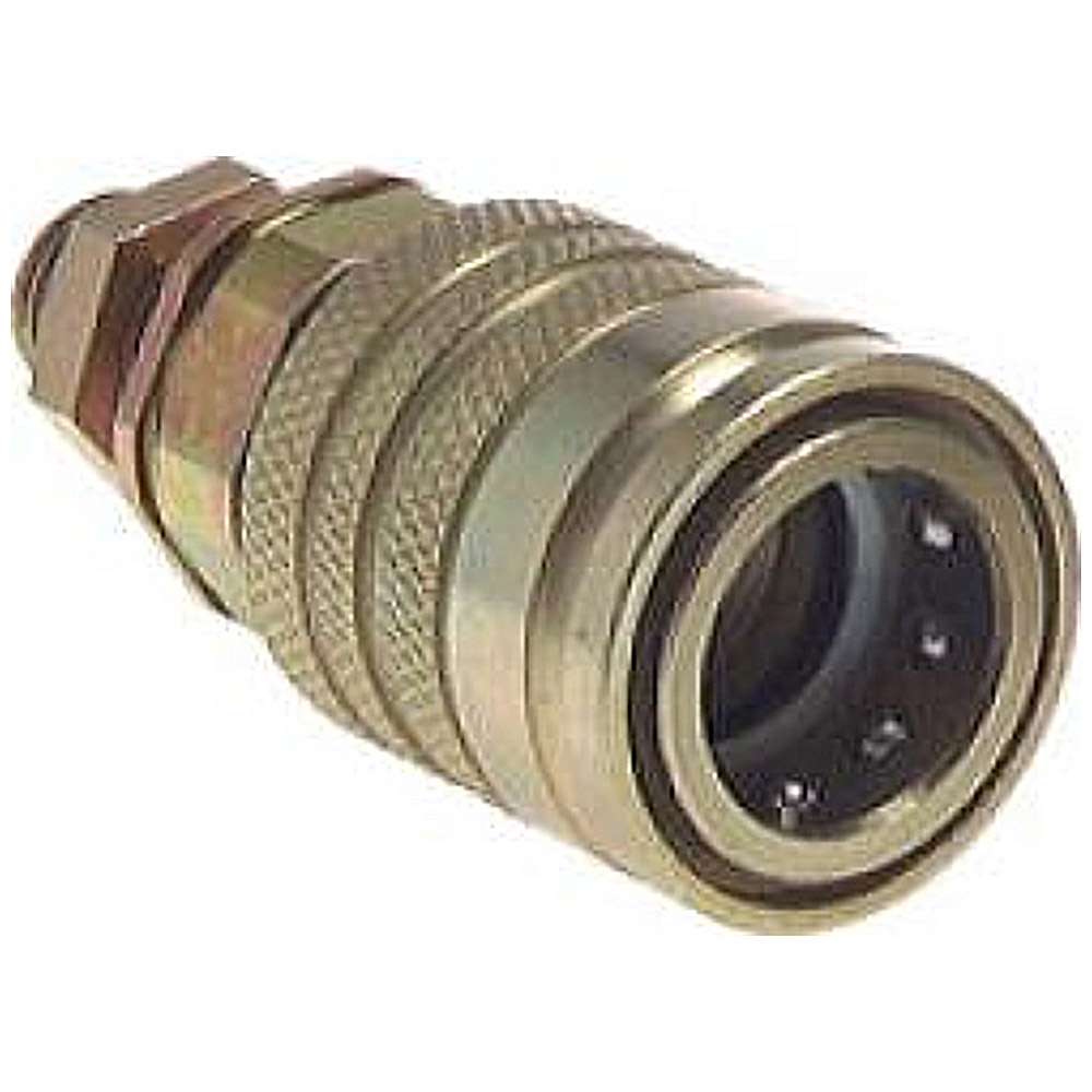 Bulkhead plug-in connector - with pipe connection DIN 2353 - galvanized steel