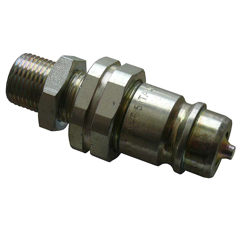 Bulkhead plug-in connector - with pipe connection DIN 2353 - galvanized steel