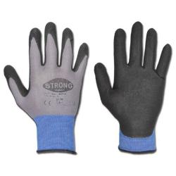 Handschuhe - "Austin" 65/35% Nylon/Spandex EN 388 - grau/schwarz - Größe 09