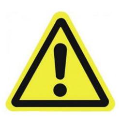 Restposten - Warn-Schild - "Warnung vor einer Gefahrenstelle" - Schenkellänge 100 mm - PVC-Folie selbstklebend - nach DIN 67510