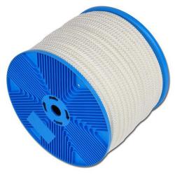 Corde - tressée - thermostabilisée - câble-Ø 10 mm - charge admissible 209 Kg - couleur blanche - prix au mètre