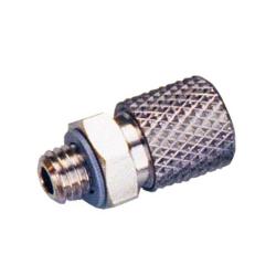 Unión roscada con boquilla - latón - para manguera con diámetro exterior de 4 mm - rosca R 1/8