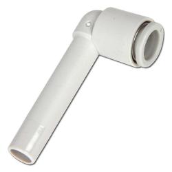 90° angle plug-in connection KQ2W, extended - For 8 mm hose/plug outer diameter - up to 10 bar - PBT body with POM clamping and pressure rings