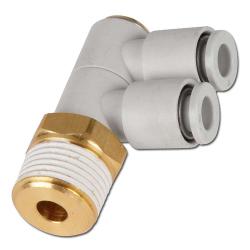 2-voudige insteekhaak met zeskantige buitenkant Slang-buiten-Ø 2x Ø 8,0 mm - schroefdraad 1/2"