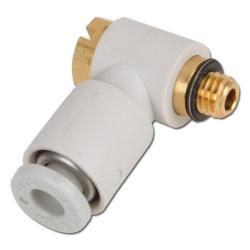 Einschraubwinkel schwenkbar mit Aussensechskant Schlauch-Aussen-Ø Ø 4,0 mm - Gewinde 1/8"
