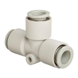 T-stekkerverbinding KQ2T - 3x slang buiten-Ø 12 mm - PN tot 10 bar - PBT-behuizing met POM-spanring en drukring