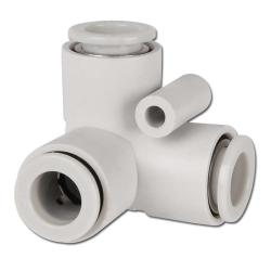 Haakse steekverbinding, KQ2D - 3x slang buiten-Ø 12 mm - tot 10 bar - PBT-behuizing met POM-afdichting