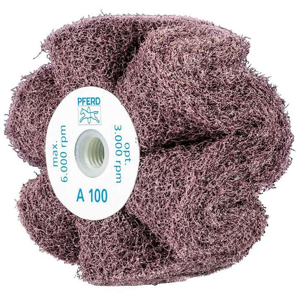 Abrasive fleece - PFERD POLINOX® PNG - with M14 or 5 / 8-11 thread - PU 2 and 5 pieces - price per PU