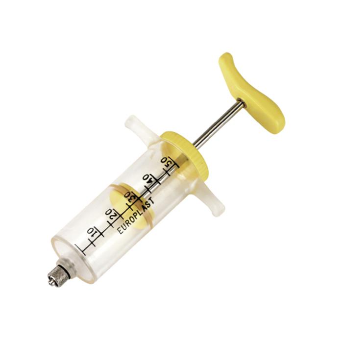 Dosing syringe - Nylon - Luer lock connection with plastic handle - 10 to 50 ml