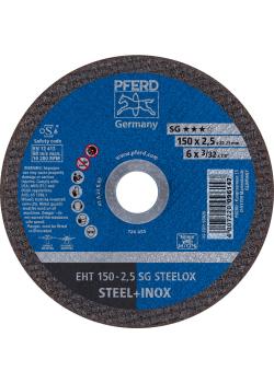 Disco da taglio PFERD EHT - SG STEELOX - Ø esterno da 105 a 180 mm - sistema di bloccaggio 16,0 e 22,23 mm - confezione da 25 - prezzo per confezione