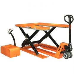 Scissors-type lifting table "Rema Hsu" - up to 1500 kg - low table with U-disk