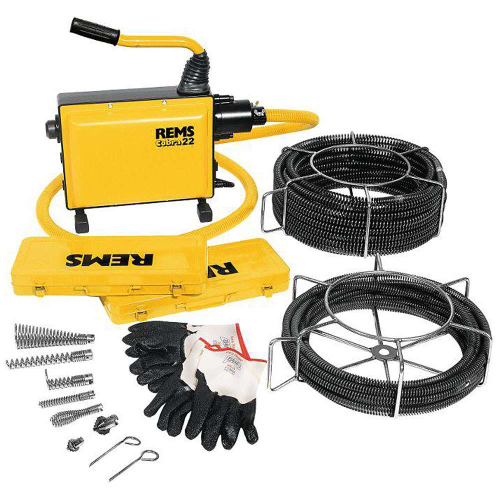 Pipe Cleaner Electric - REMS Cobra kit - 750W - Ø20 to 250mm - for working lengt