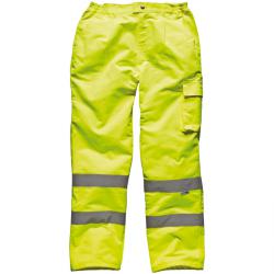 Warnschutz Hose - hochsichtbar - 80% Polyester, 20% Baumwolle - EN471 - Größe L - gelb