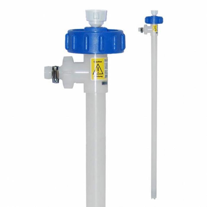 Pompe de laboratoire - PVDF - arbre d'entraînement Hastelloy - Ã 32 mm - longueur du tube plongeur 500 à 1200 mm