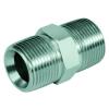 Double connector - chrome-plated steel - male NPT thread 1/8 "to 2" to male NPT thread 1/8 "to 2"