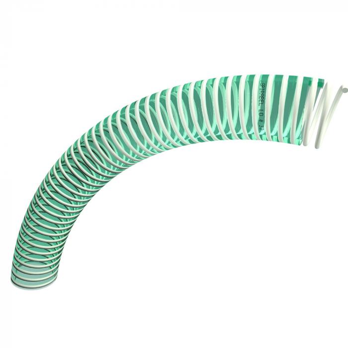 PVC spiral hose SpirabelÂ® LD - inside Ø 20 to 102 mm - outside Ø 24.8 to 110.4 mm - length 25 to 50 m - price per roll